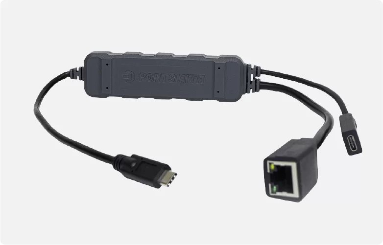 Rugged USB-C To Ethernet + Power